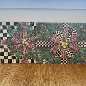 Mackenzie Childs Evergreen Holiday Christmas Cork Back Placemats